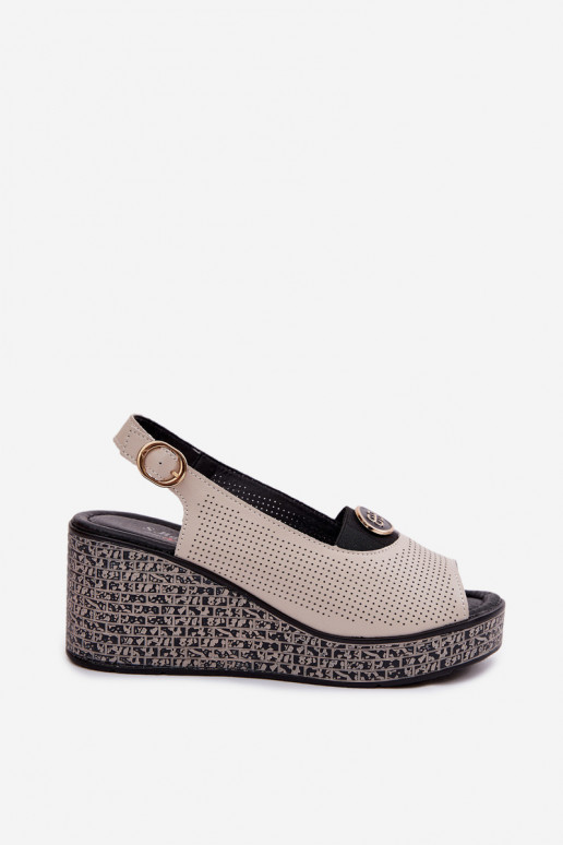 Haut Plateausandalen S.Barski LR61-7010 Beige