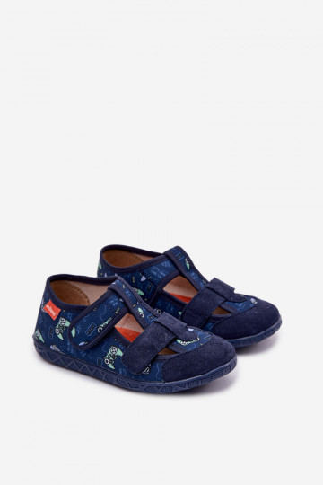 Jungen Pantoletten Milami dunkelblau Reathiana