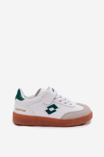 Kinder Sportschuhe LOTTO VINTAL MF 2600252K mit Klettverschluss in weiß-grüner Farbe 2