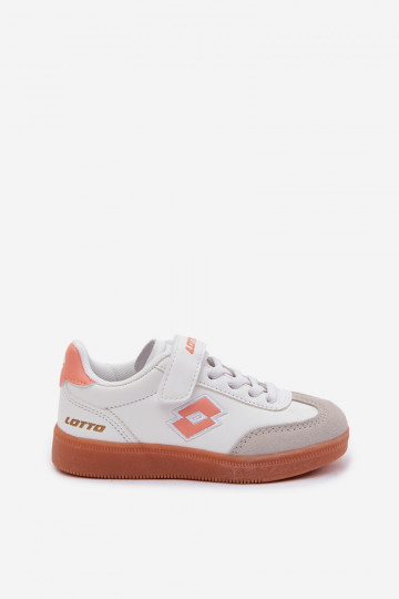 Sneakers Stilvollllschuhe Kindisch mit Klebeverschlüssen LOTTO VINTAL MF 2600252K INeiß-orange Farbe 2