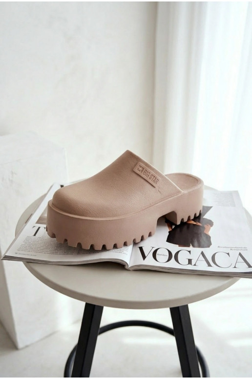 Hausschuhe mit modischer massiver Sohle Big Star NN274016 beige