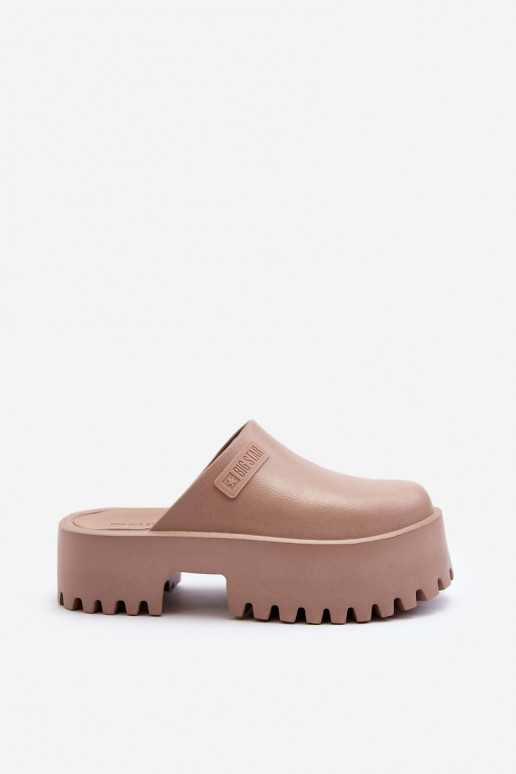 Hausschuhe mit modischer massiver Sohle Big Star NN274016 beige