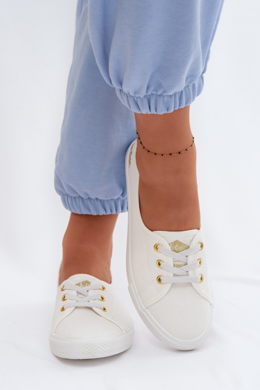 Turnschuhe Freizeitschuhe Lee Cooper LCIN-26-02-4043 INeiß-goldene Farbe