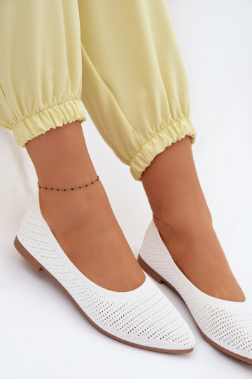 Netz Ballerinas aus Stoff Feminin Zueiße Farbe Sarina 2