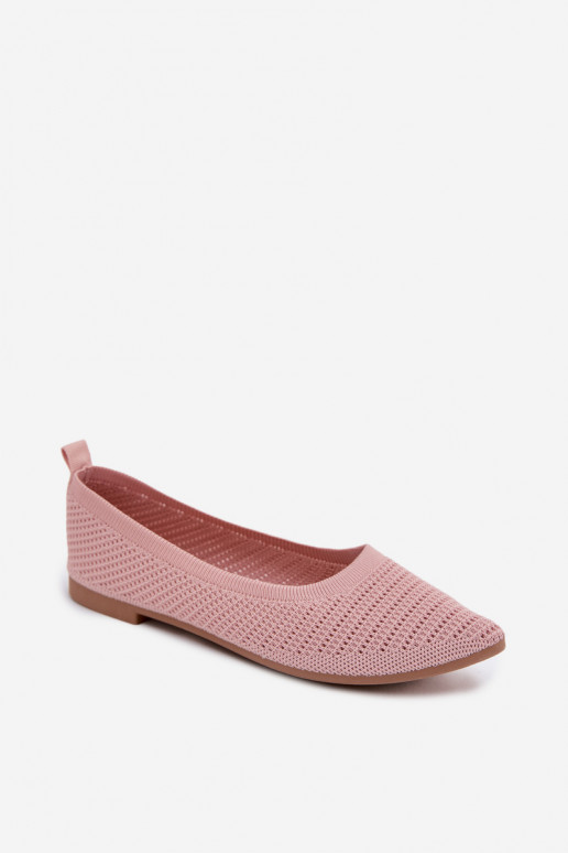 Netz Ballerinas aus Stoff Feminin pinke Farbe Sarina