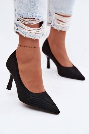  hochhackige Schuhe Schuhe schZuarze Farbe Lelissey 2