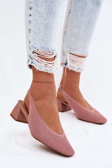  Damensandalen mit Absätzen pinke Farbe Es mussrcelle 2