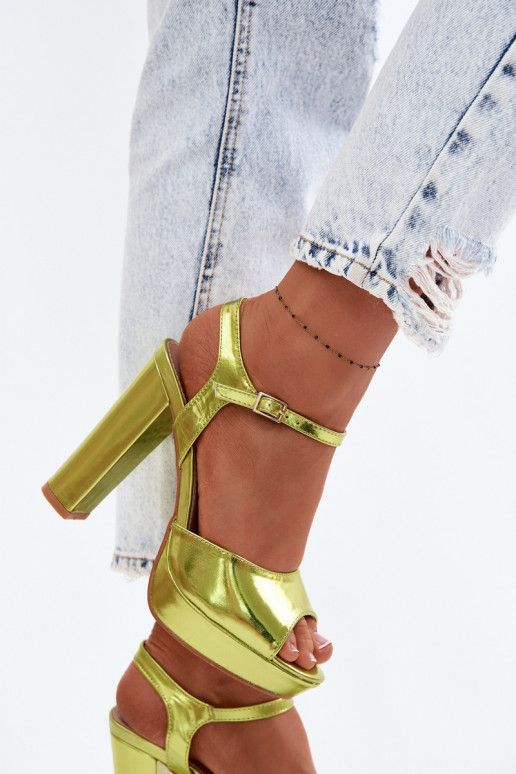 Damensandalen Auf High Heels Aufzeichnen NeonoZua Zieleń Nelissey