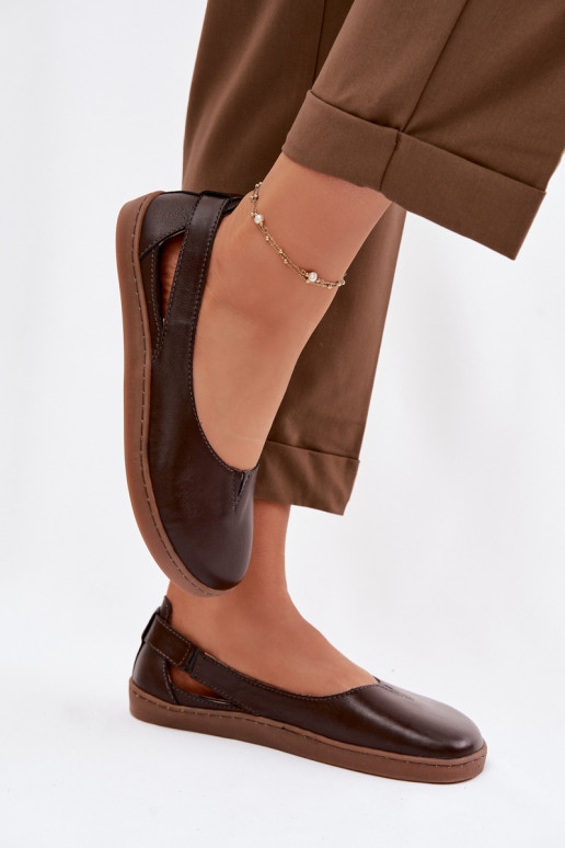 Ballerinas Barefoot Zazoo 10217 in Schokoladenfarbe