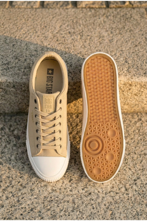 Herren niedrige Freizeitschuhe sandfarbene Farbe