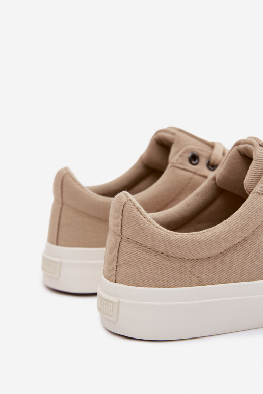 Herren niedrige Freizeitschuhe sandfarbene Farbe