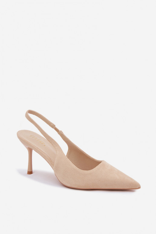 Damen Sandalen aus Kunstwildleder in sandfarben Kevina