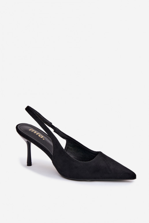 Damen Sandalen aus Kunstwildleder in schwarz Kevina