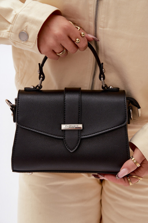 Handheld Briefträger mit Zierstreifen SchZuarz Belveta