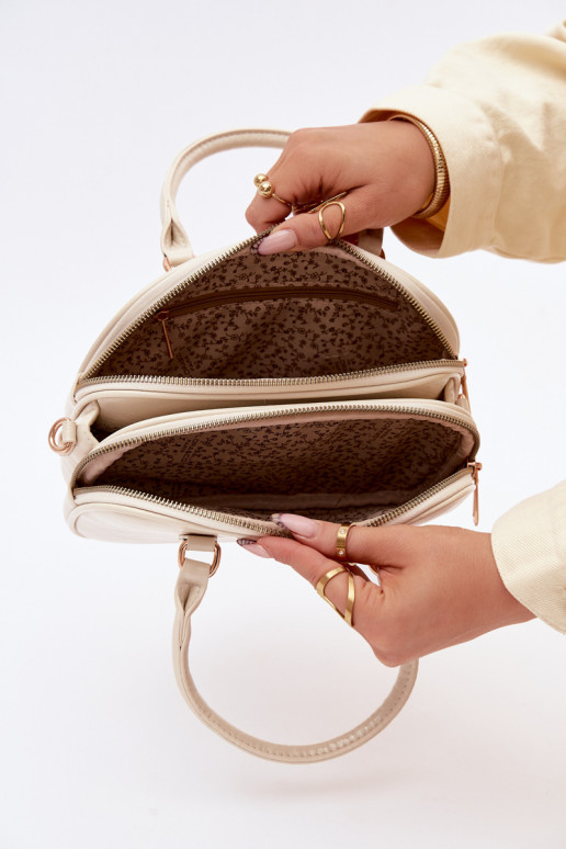 Handheld Typu Stamm Klein aus Öko-Leder HellBeige Soraya