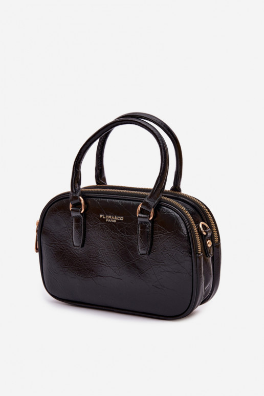 Handheld Typu Stamm Klein aus Öko-Leder SchZuarz Soraya