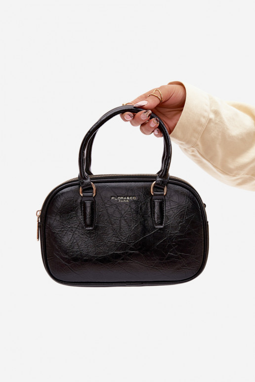 Handheld Typu Stamm Klein aus Öko-Leder SchZuarz Soraya