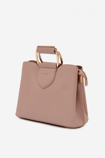 Dunkelsandfarbene Reisetasche aus Kunstleder Lorielle 2