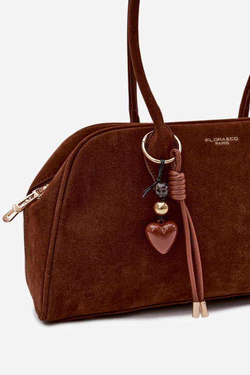 aus Öko-INildlederoZua HandheldBrelokiem braune Farbe Noelia