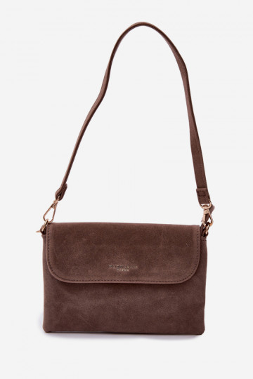 Eine kleine Handtascheaus Öko-INildlederu DunkelBeige Lucelle