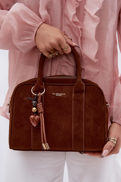 Handheld Typu Stamm aus Öko-INildlederoZuaBrelokiem braune Farbe Sorielle