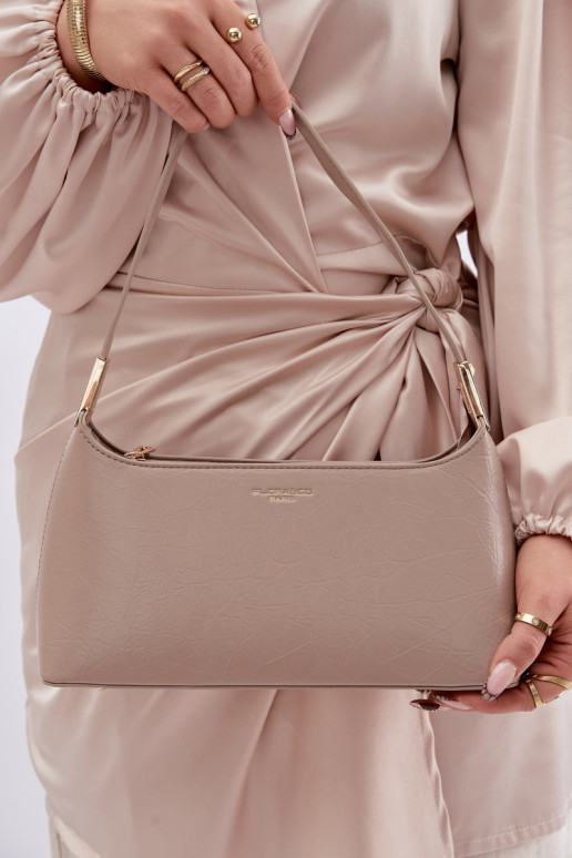 Handheld aus Öko-Leder Beige Tielle