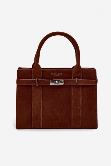 Reisetasche aus Kunstvelours in braun Noressa