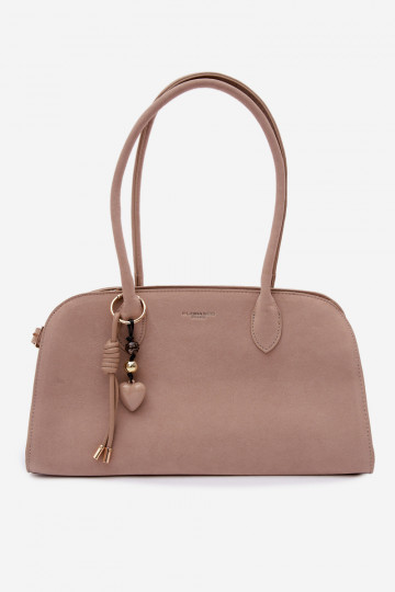 HandheldBrelokiem I mit Schnallenmi aus Öko-INildlederoZua HellBeige Violette