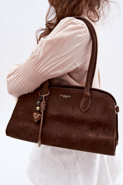 HandheldBrelokiem I mit Schnallenmi aus Öko-INildlederoZua CzekoladoZua Violette