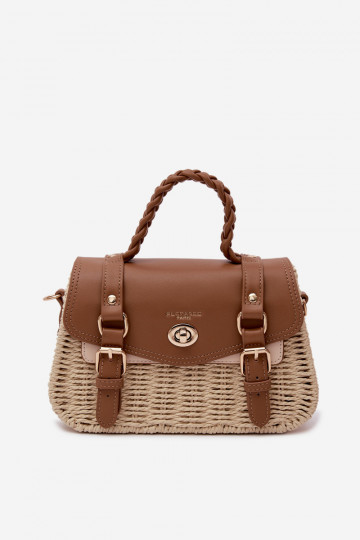 Handheld Mit Zopf Klein für den Sommer Beige-Braun Es mussrline