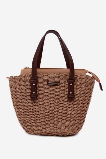 Handtasche/Tasche mit durchbrochenen Elementen Braun Lucienne
