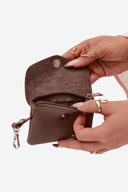 Portmonetka Feminin aus Öko-Leder DunkelBeige Calienne