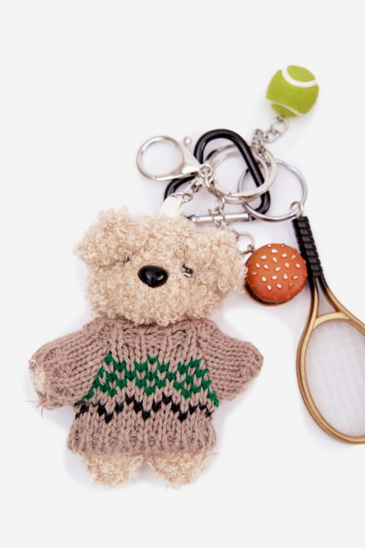 Breloczek ZaZuieszka Do Torebki Kluczy IN SZueterku RakietaPiłką Hamburger goldene Farbe