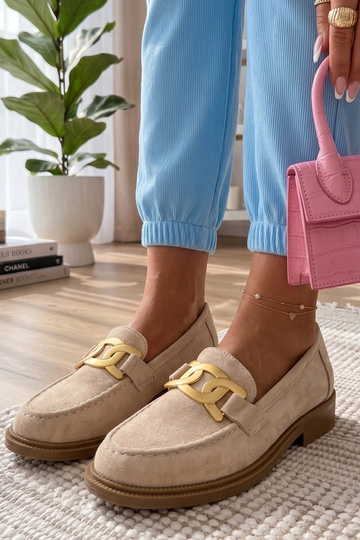 Sandfarbene Mokassins mit... 2