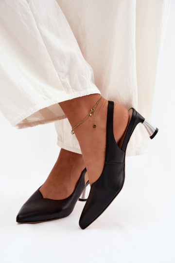 Damensandalen Feminin mit Absätzen Vinceza 66922 schZuarze Farbe 2