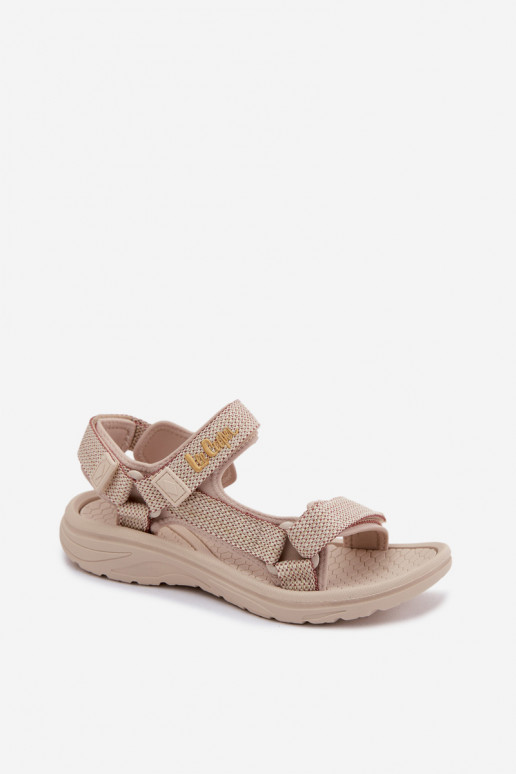 Sandfarbene Damen-Sandalen Lee Cooper LCIN-26-34-4431L