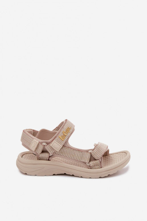 Sandfarbene Damen-Sandalen Lee Cooper LCIN-26-34-4431L