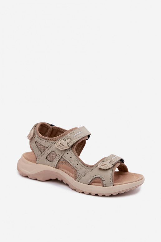 Sandfarbene Damen-Sandalen im sportlichen Stil Morenia