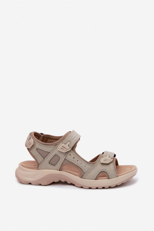 Sandfarbene Damen-Sandalen im sportlichen Stil Morenia
