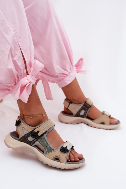 Graue Damen-Sandalen im sportlichen Stil Morenia