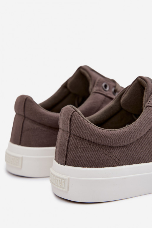 Herren niedrige Freizeitschuhe graue Farbe