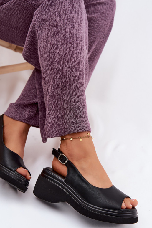 Haut Plateausandalen Vinceza 66936 schZuarze Farbe