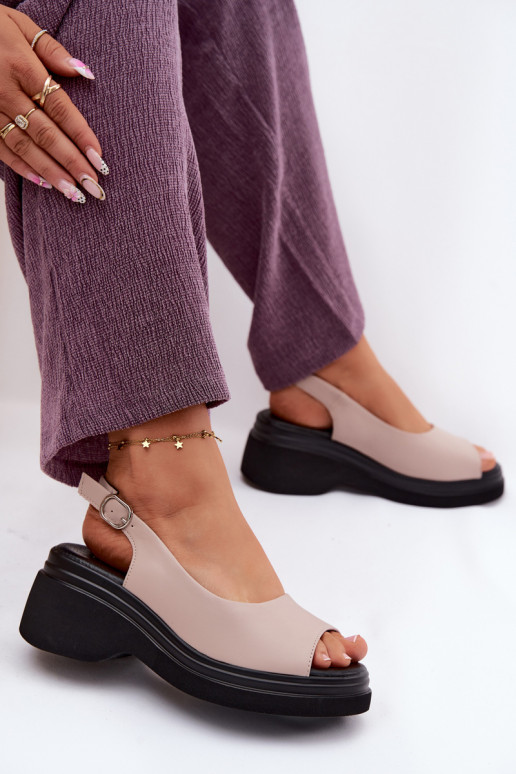 Haut Plateausandalen Vinceza 66936 Beige