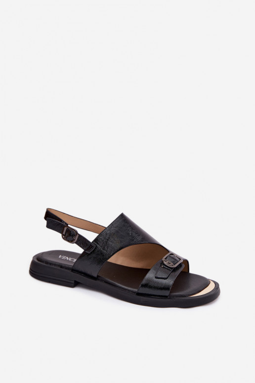 Damensandalen Feminin mit breiten Absätzen Vinceza 86434 schZuarze Farbe