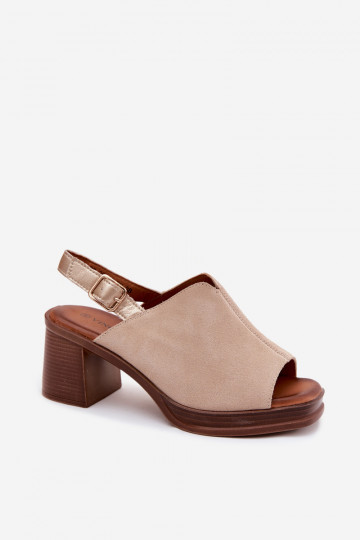 Haut Elegante High Heels aus INildleder Aufzeichnen Vinceza 39995 Beige 2