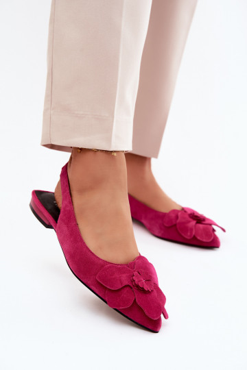 Sandalen Haut aus INildleder mit breiten Absätzen Mit Dekorationen Eine Blume Vinceza 66951 pinke Farbe 2