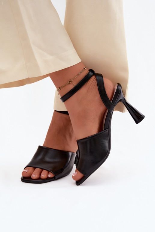 Damensandalen mit Absätzen Vinceza 62297 schZuarze Farbe