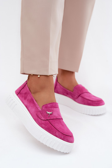 Haut aus INildleder Schuhe Feminin mit einer Plattform Ein überzeugendes Stilvollll Vinceza 93218 pinke Farbe 2