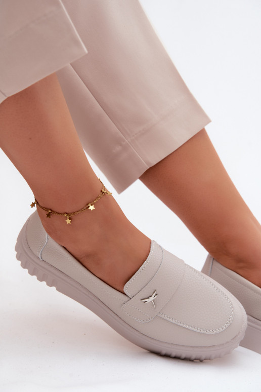 Haut Schuhe Feminin mit einer Plattform Ein überzeugendes Stilvollll Vinceza 93218 Beige