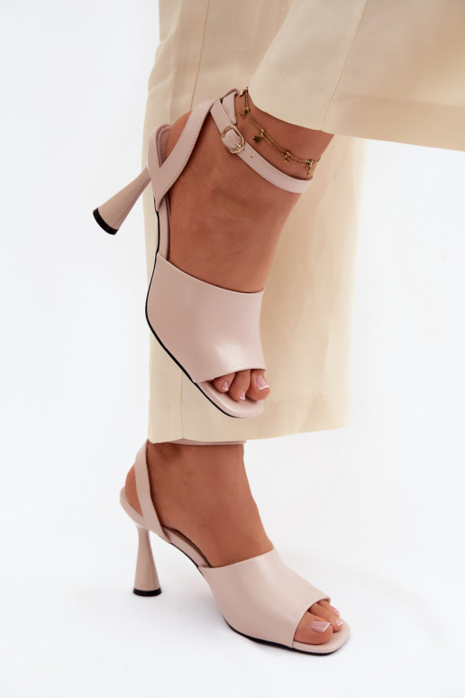 Damensandalen mit Absätzen Vinceza 62297 Beige